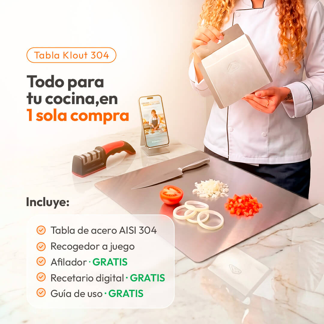Tabla de picar acero inoxidable 304 Kraft Home